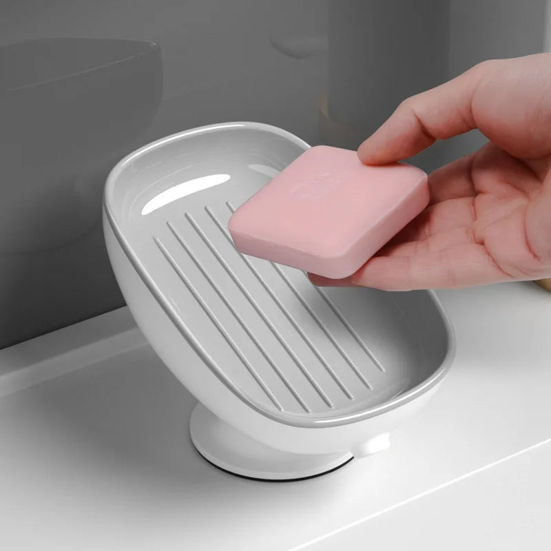 Luxury Self-Draining Suction Cup Soap Dish
