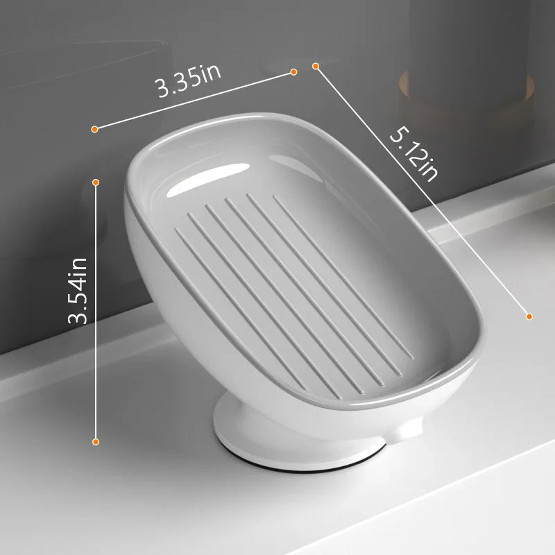 Luxury Self-Draining Suction Cup Soap Dish