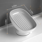 Luxury Self-Draining Suction Cup Soap Dish