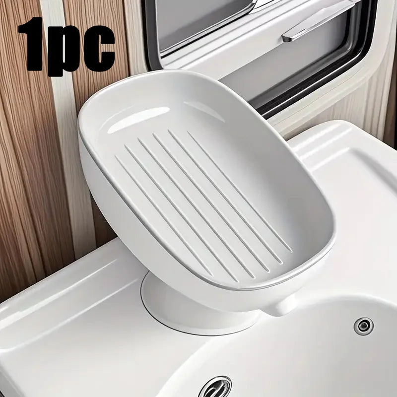 Luxury Self-Draining Suction Cup Soap Dish