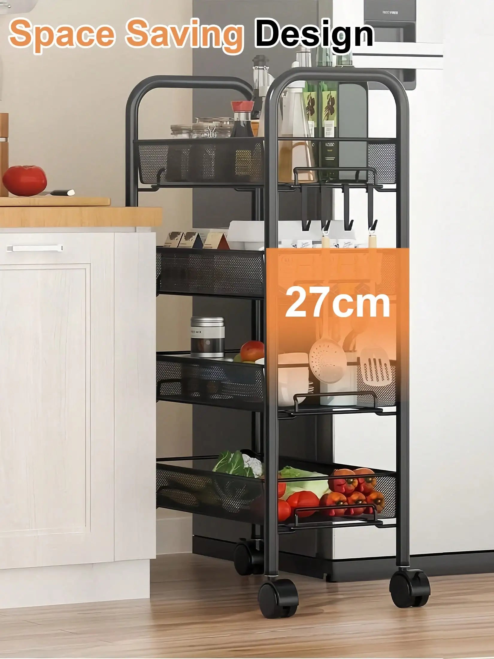The CozyHome Slim Rolling Cart