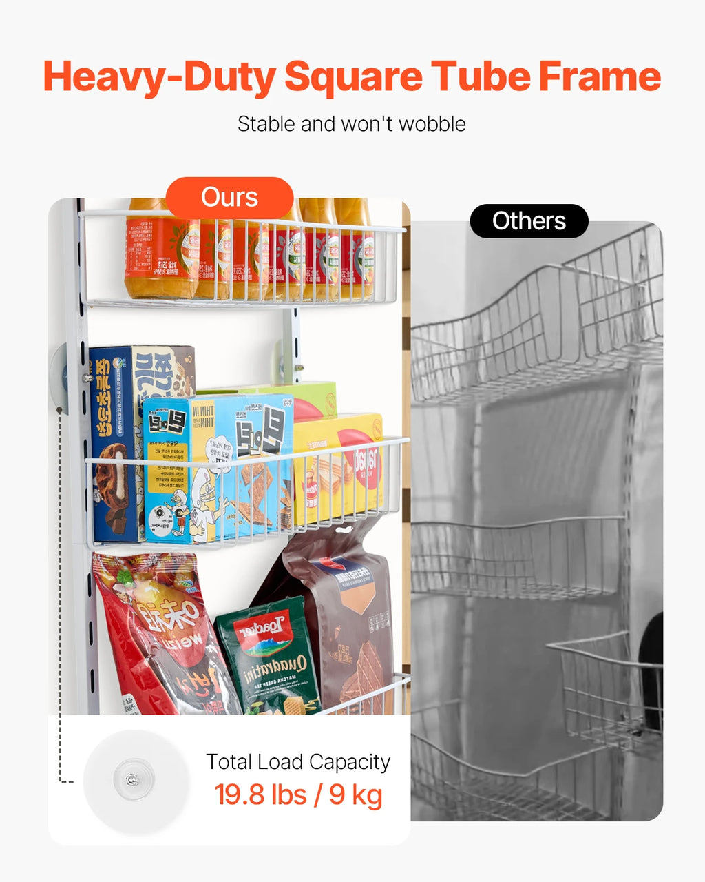 Adjustable Over-the-Door Pantry Organizer – Heavy-Duty Hanging Spice & Storage Rack