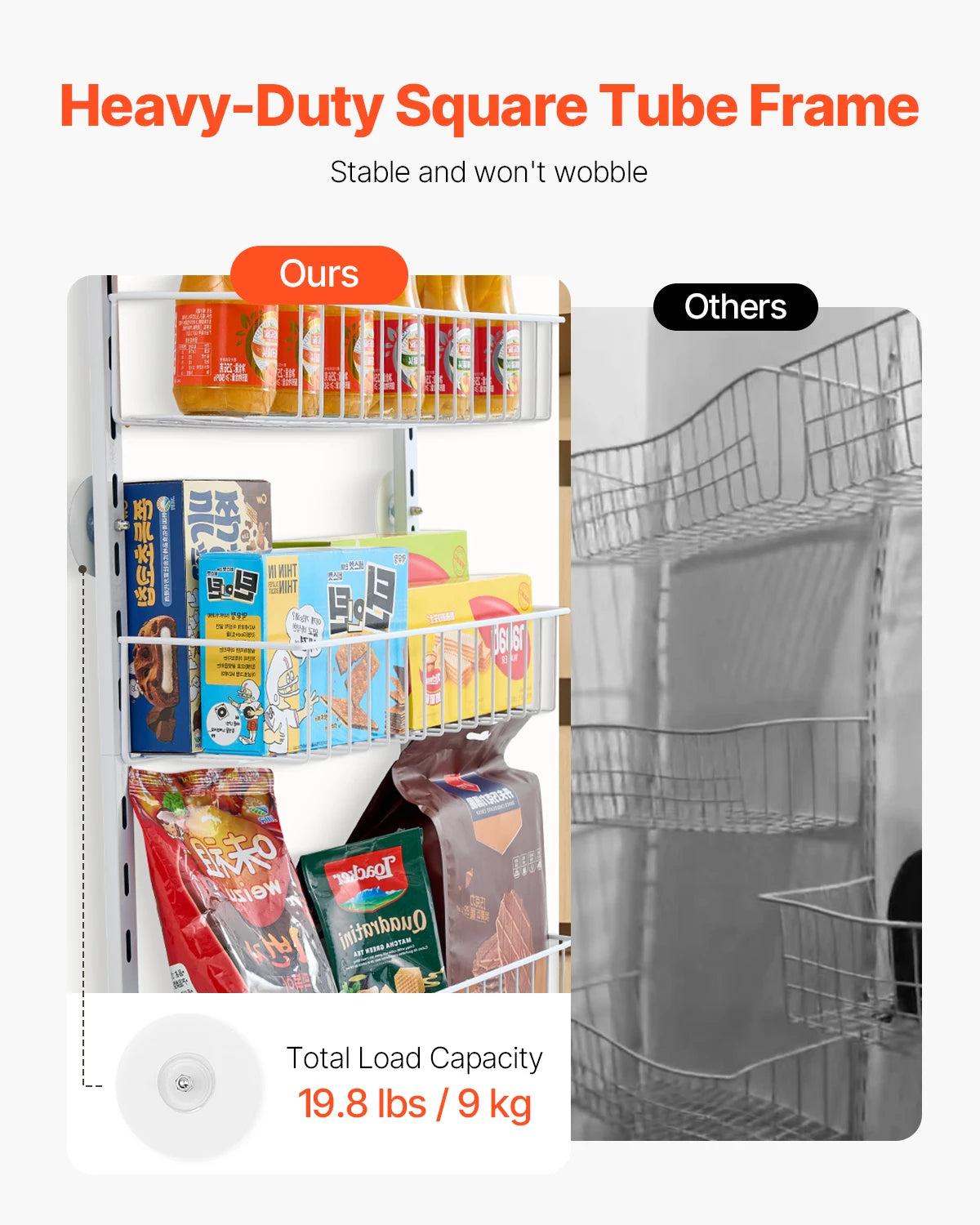 Adjustable Over-the-Door Pantry Organizer – Heavy-Duty Hanging Spice & Storage Rack