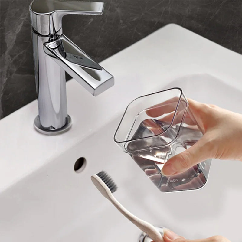 Luxury 2-in-1 Toothbrush Holder with Integrated Mouthwash Cup