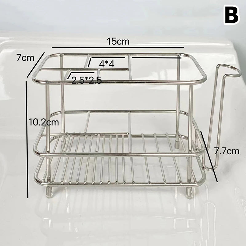 Minimalist Stainless Steel Countertop Toothbrush Holder