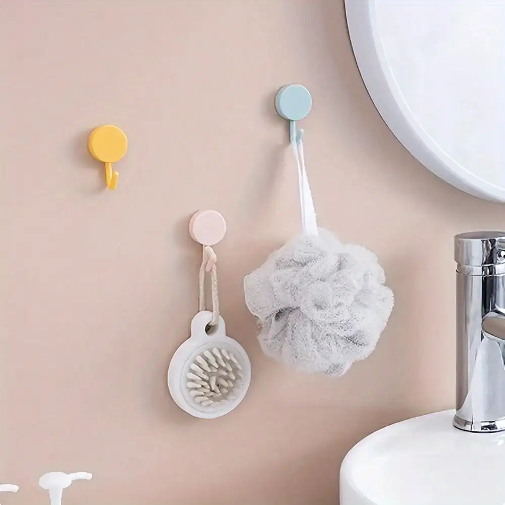 Traceless Adhesive Wall Hooks for Kitchen & Bathroom (10-Pack)