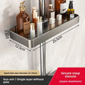 No-Drill Shower Rod Storage Organizer Rack