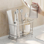 Minimalist Stainless Steel Countertop Toothbrush Holder