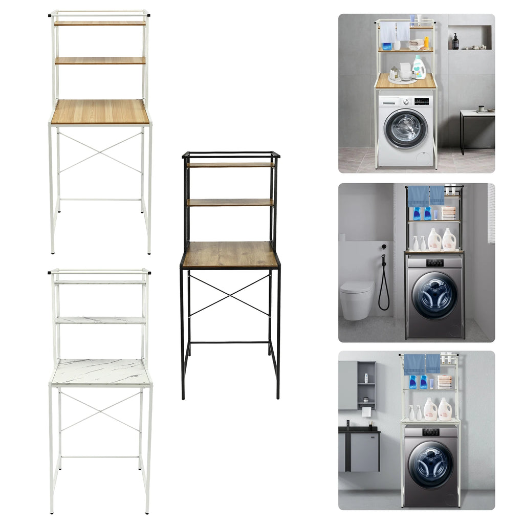Minimalist 3-Tier Over-the-Washer Storage Rack