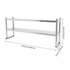 Heavy-Duty 2-Tier Stainless Steel Countertop Shelf – Adjustable Kitchen Organizer