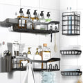 Premium Adhesive Shower Caddy & Bathroom Organizer Set