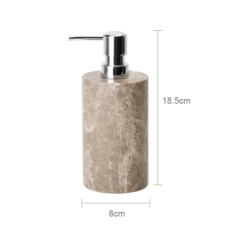 Emperador Luxury Natural Marble Bathroom Accessories Set