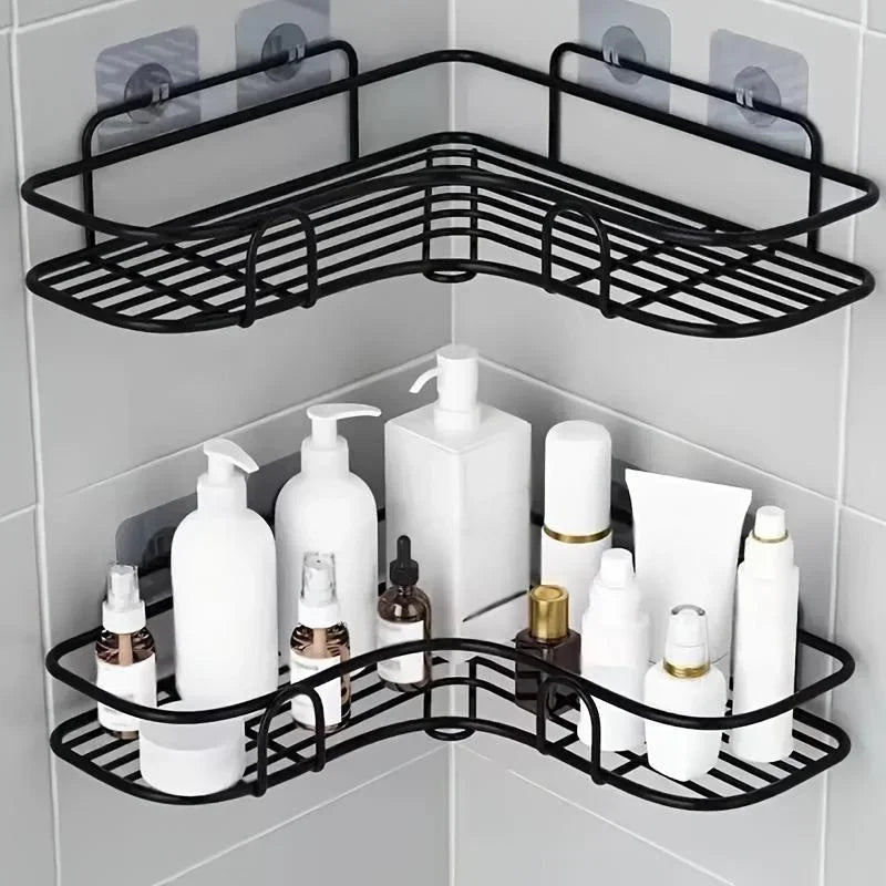 Adhesive No-Drill Corner Shower Caddy