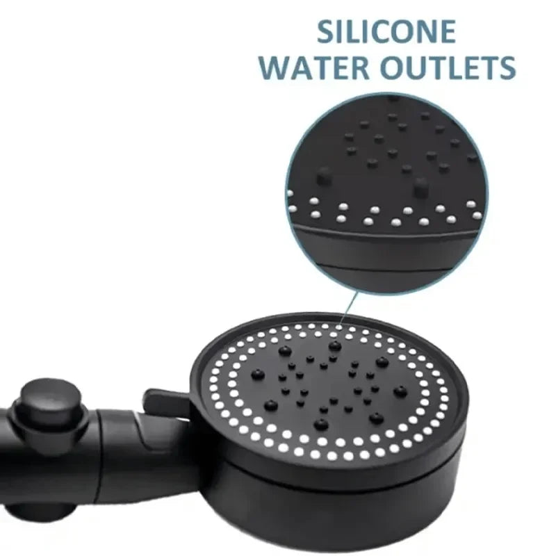 High Pressure Handheld Shower Head with 5 Spray Modes, Water Saving, One-Touch Pause, Universal Bathroom Shower Head