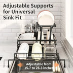2-Tier Expandable Carbon Steel Dish Drying Rack