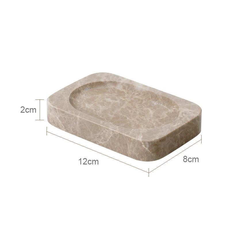 Emperador Luxury Natural Marble Bathroom Accessories Set