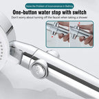 High Pressure Handheld Shower Head with 5 Spray Modes, Water Saving, One-Touch Pause, Universal Bathroom Shower Head