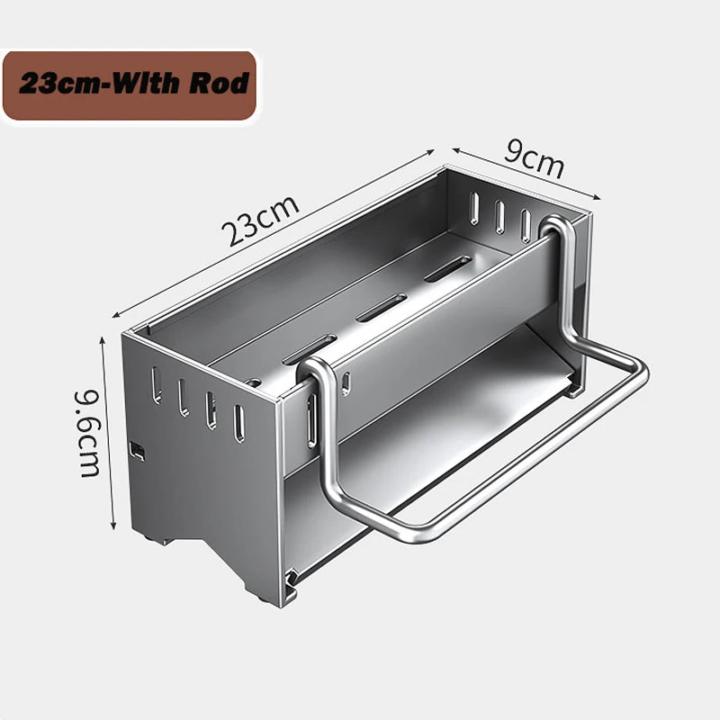 Stainless Steel Sleek Kitchen Sink Countertop Organizer