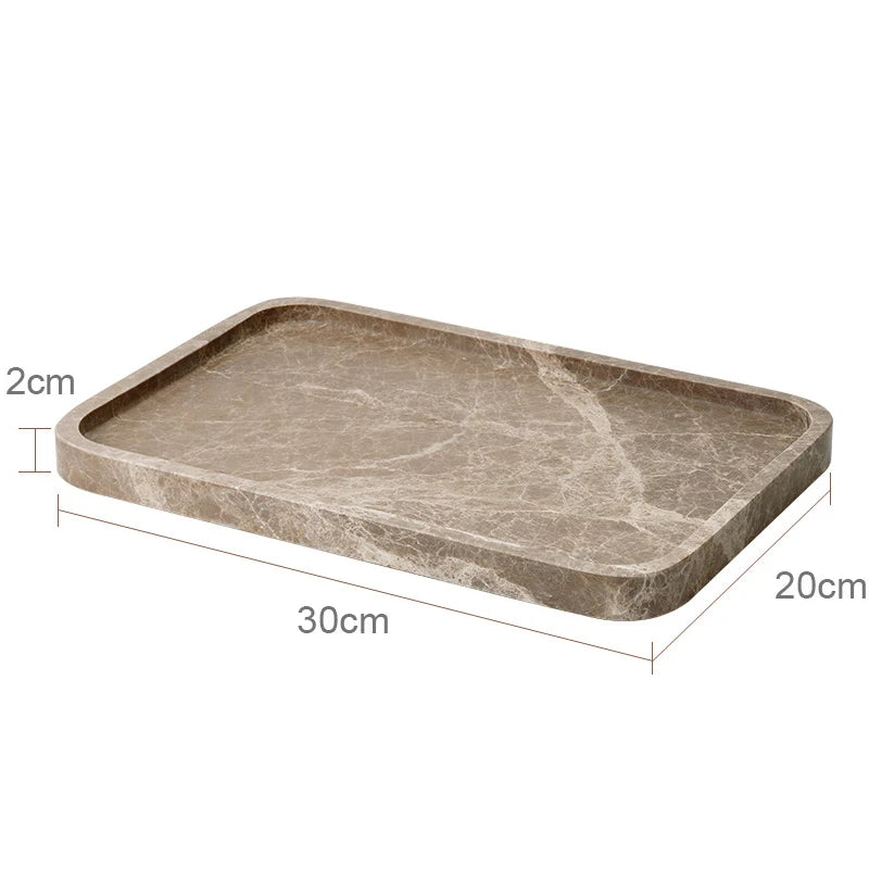 Emperador Luxury Natural Marble Bathroom Accessories Set