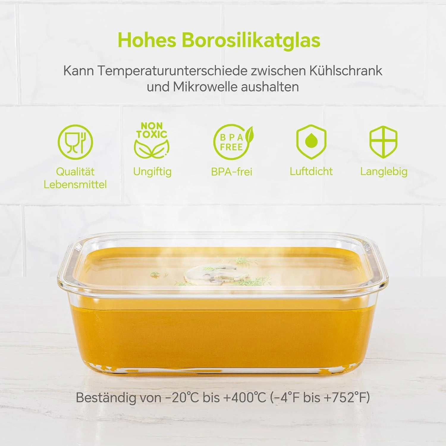 The CozyHome Premium Airtight Glass Containers