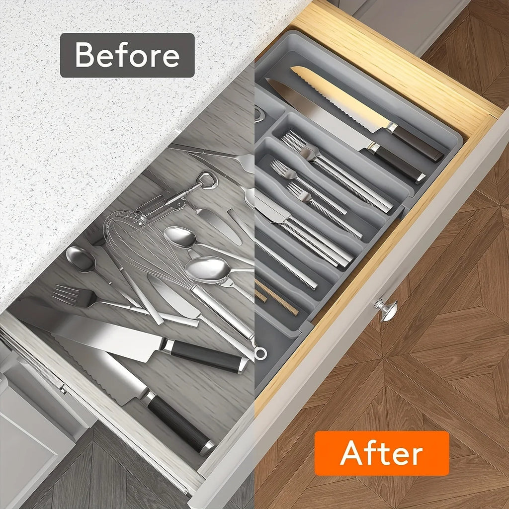 Expandable Cutlery Tray & Kitchen Drawer Organizer