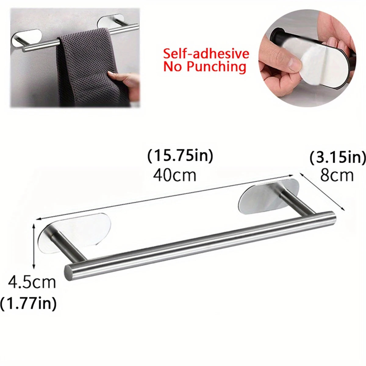 The CozyHome Premium No-Drill Towel Bar