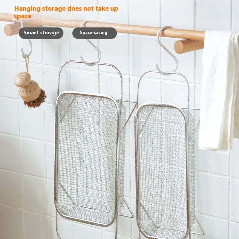 Over-the-Sink Expandable Stainless Steel Drain Basket