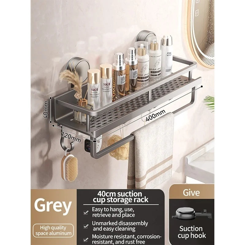 Premium No-Drill Suction Cup Shower Caddy