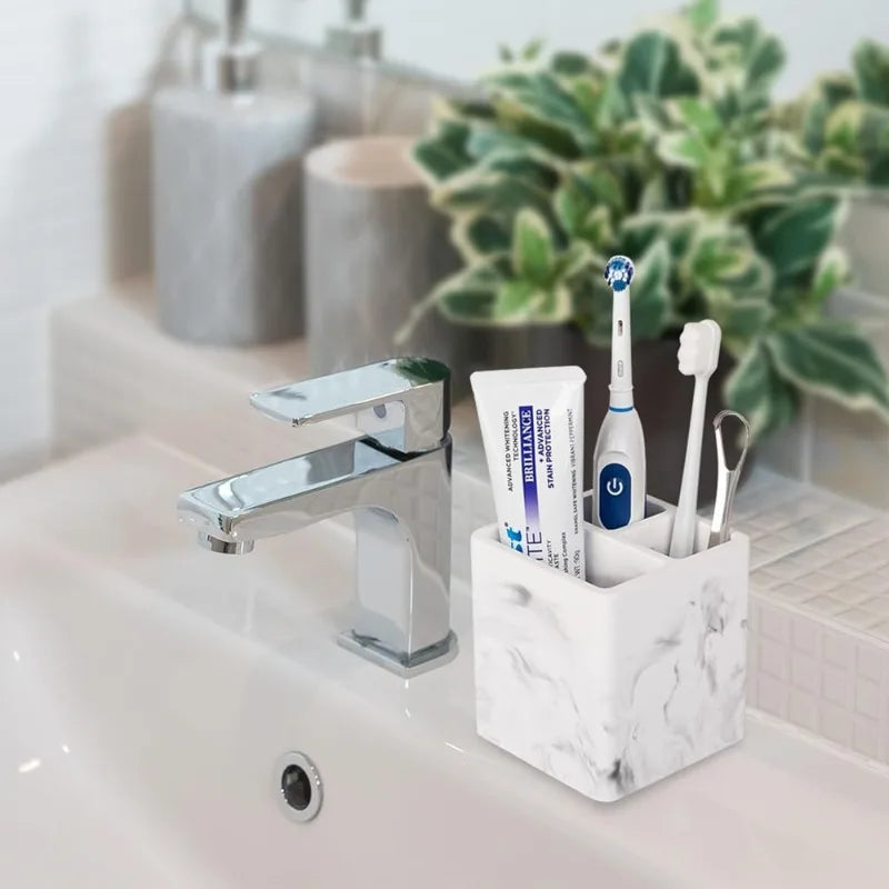 Modern Silicone Bathroom Caddy & Toothbrush Organizer