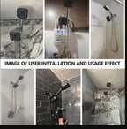 Dual Shower Head Combo with Handheld Spray, High Pressure Rainfall Shower Head, 3-Way Diverter & Stainless Steel Hose