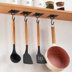 Premium Matte Black Adhesive Wall Hooks (5-Pack)