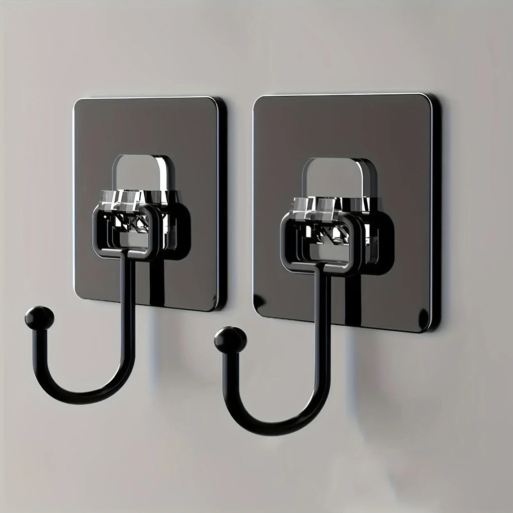 Premium Matte Black Adhesive Wall Hooks (5-Pack)