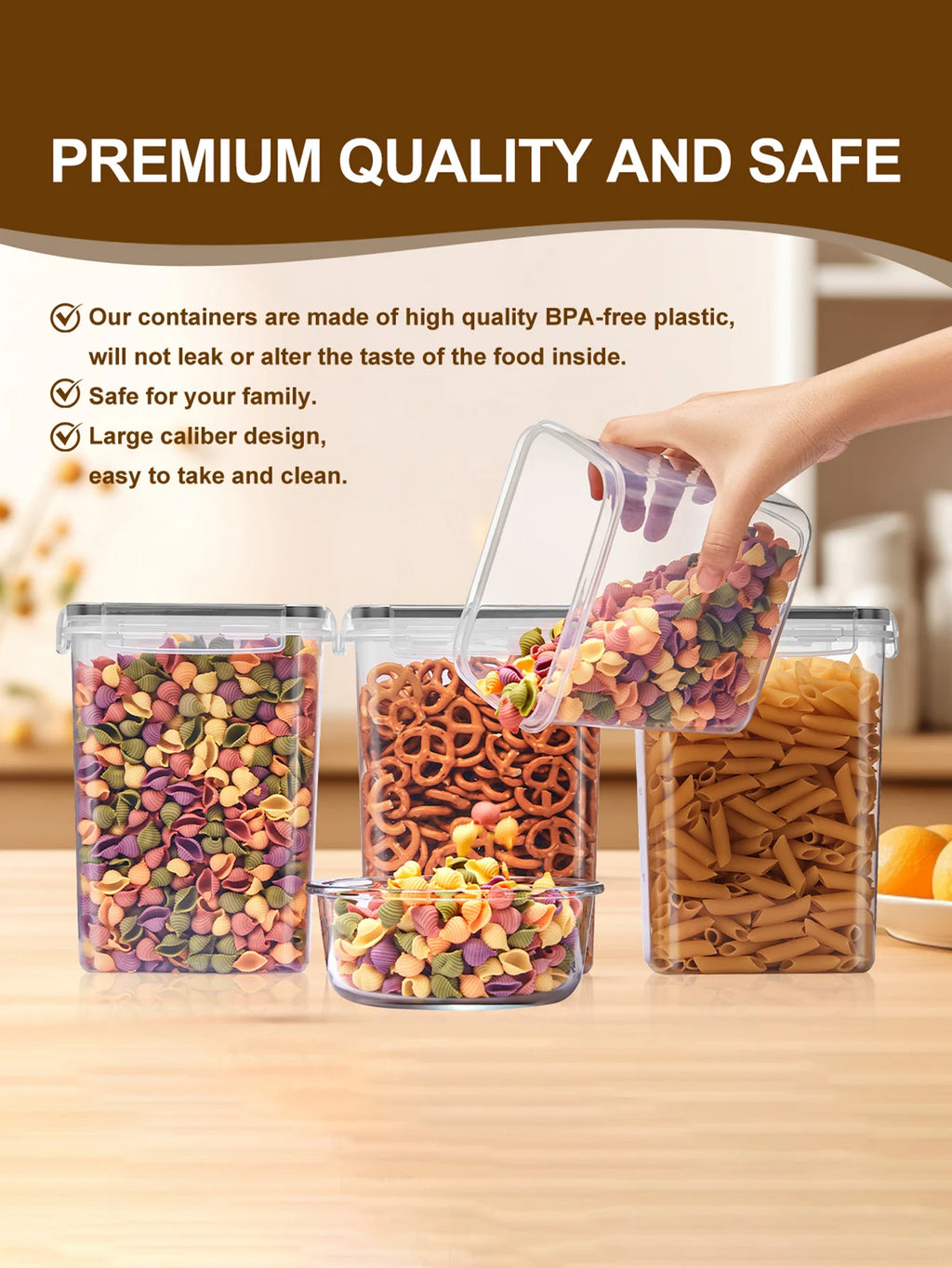The CozyHome Premium Airtight Pantry Containers