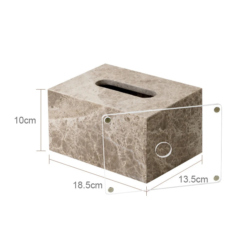 Emperador Luxury Natural Marble Bathroom Accessories Set
