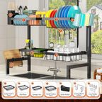 Extendable Over The Sink Dish Drying Rack (4 Baskets)