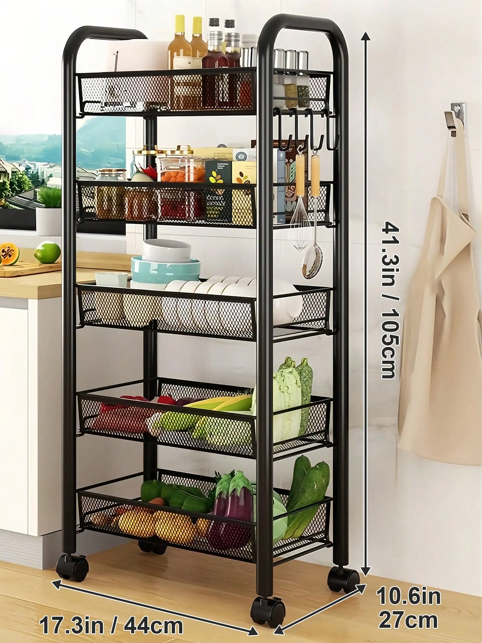 The CozyHome Slim Rolling Cart