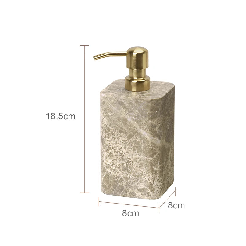 Emperador Luxury Natural Marble Bathroom Accessories Set