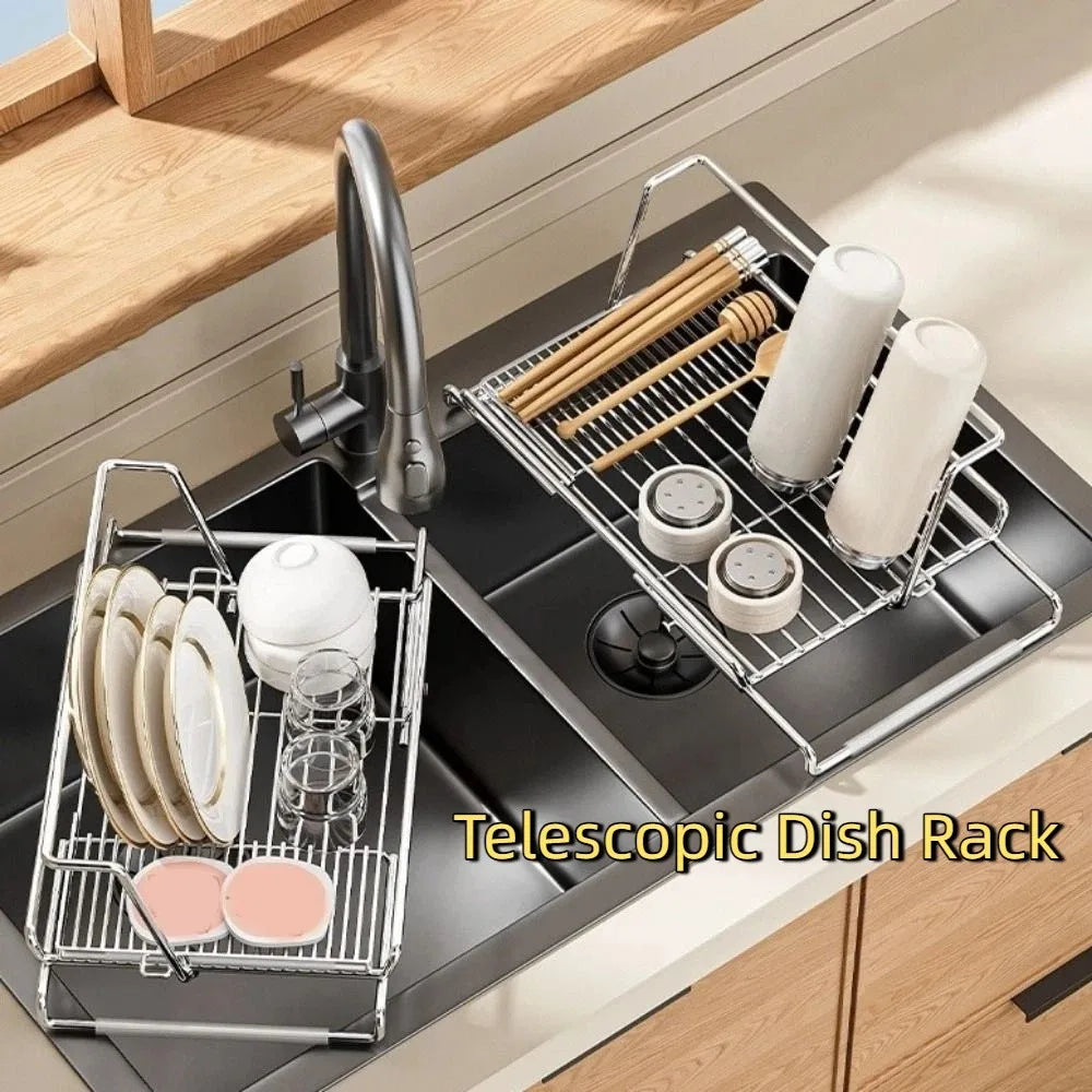 Expandable Stainless Steel Dish Drying Rack