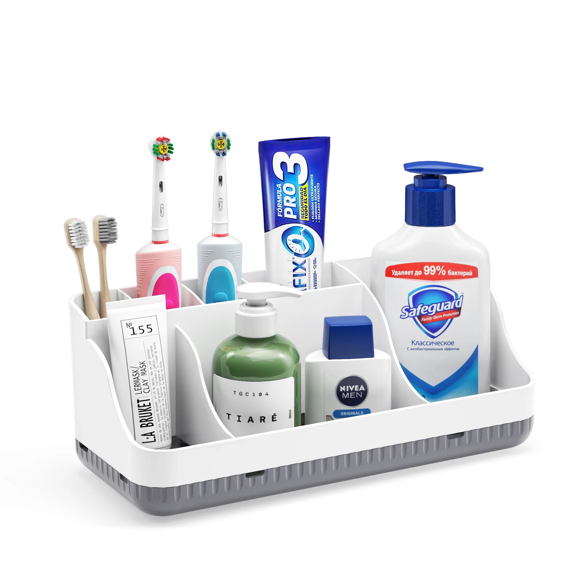 Multi-Functional 7-Slot Bathroom & Vanity Organizer