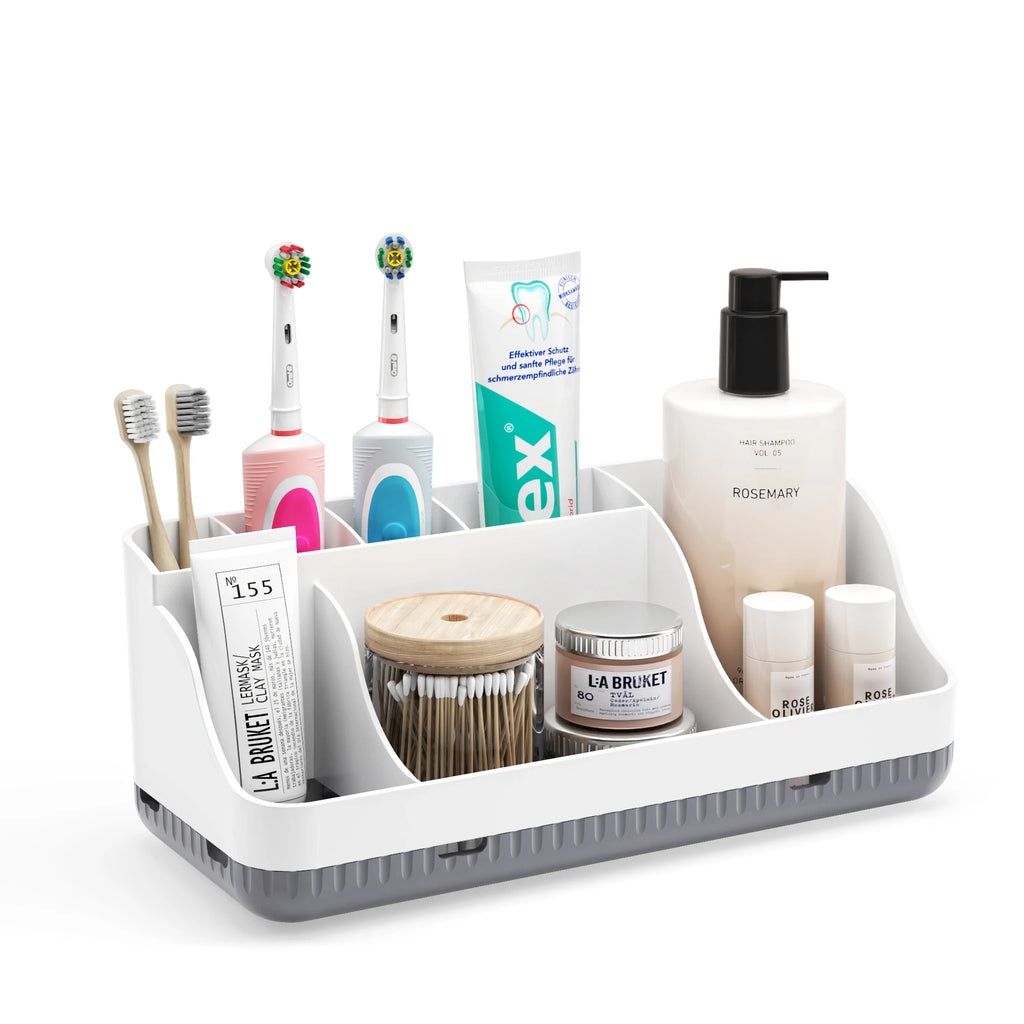 Multi-Functional 7-Slot Bathroom & Vanity Organizer