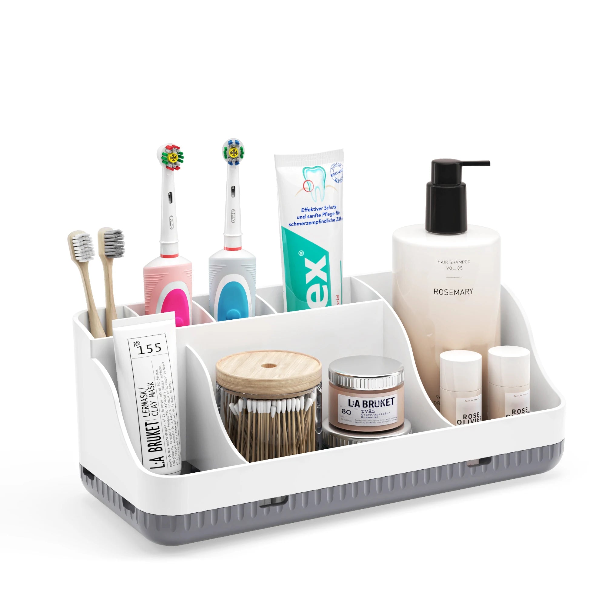 Multi-Functional 7-Slot Bathroom & Vanity Organizer