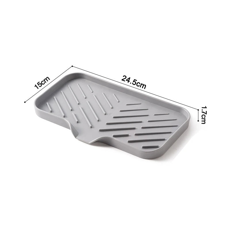 Self-Draining Silicone Sponge Holder & Soap Tray