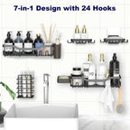 Premium Adhesive Shower Caddy & Bathroom Organizer Set