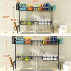 Extendable Over The Sink Dish Drying Rack (4 Baskets)