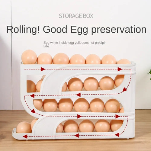 Automatic Rolling Egg Holder for Refrigerator
