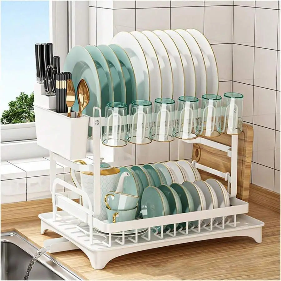 The CozyHome Premium 2-Tier Dish Rack