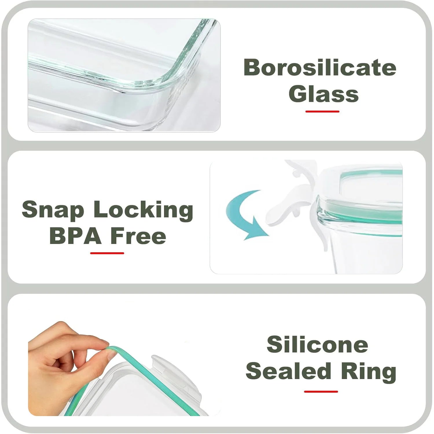 The CozyHome Premium Airtight Glass Containers