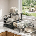 2-Tier Expandable Carbon Steel Dish Drying Rack