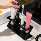 Minimalist Acrylic Countertop Toothbrush & Razor Holder