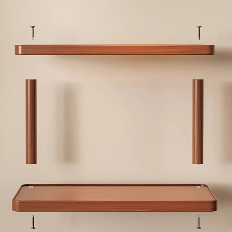 Minimalist 2-Tier Wooden Coffee Station Organizer